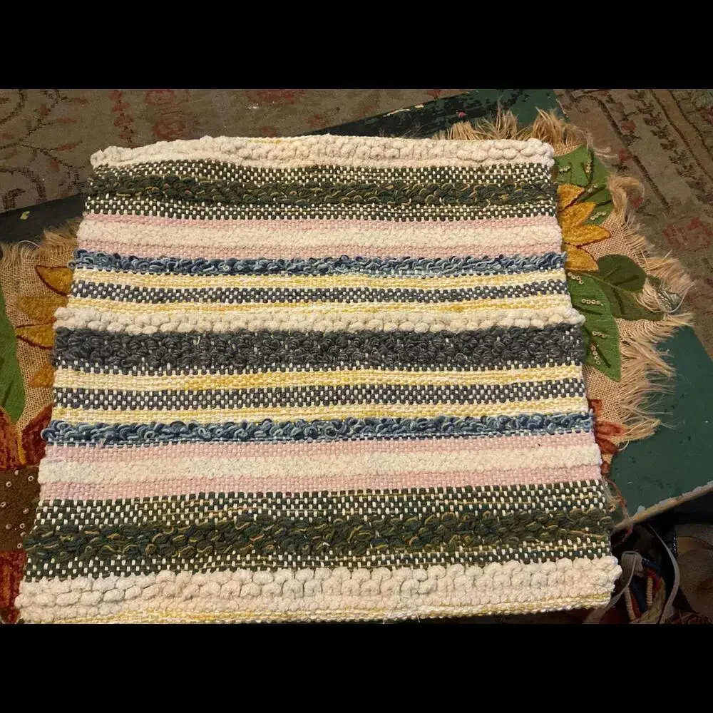 Set of Two Woven Pillow Covers with zippers
